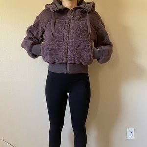 Purple reversible Sherpa jacket